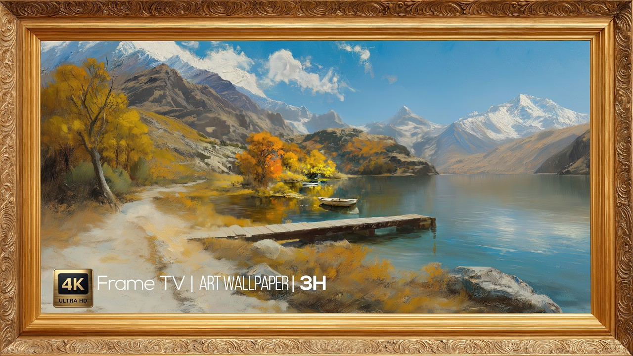 Calm Mountain Lake Landscape | Frame TV Art Wallpaper | 3 Hours Nature Scenery 4K