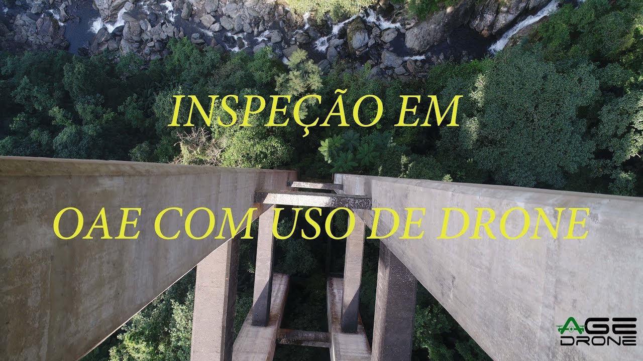 Inspeção de ponte sobre vale - inspeção com drone