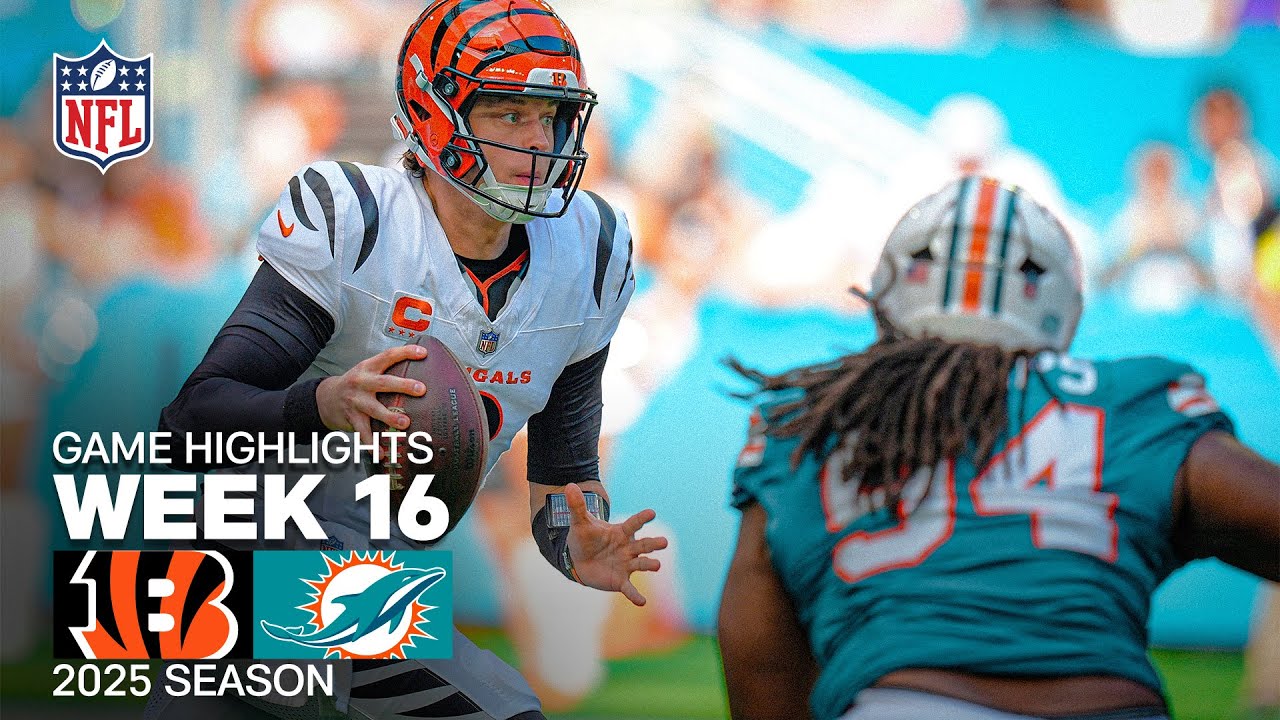 Cincinatti Bengals vs Miami Dolphins Game Highlights | 2025 NFL Season Week 16