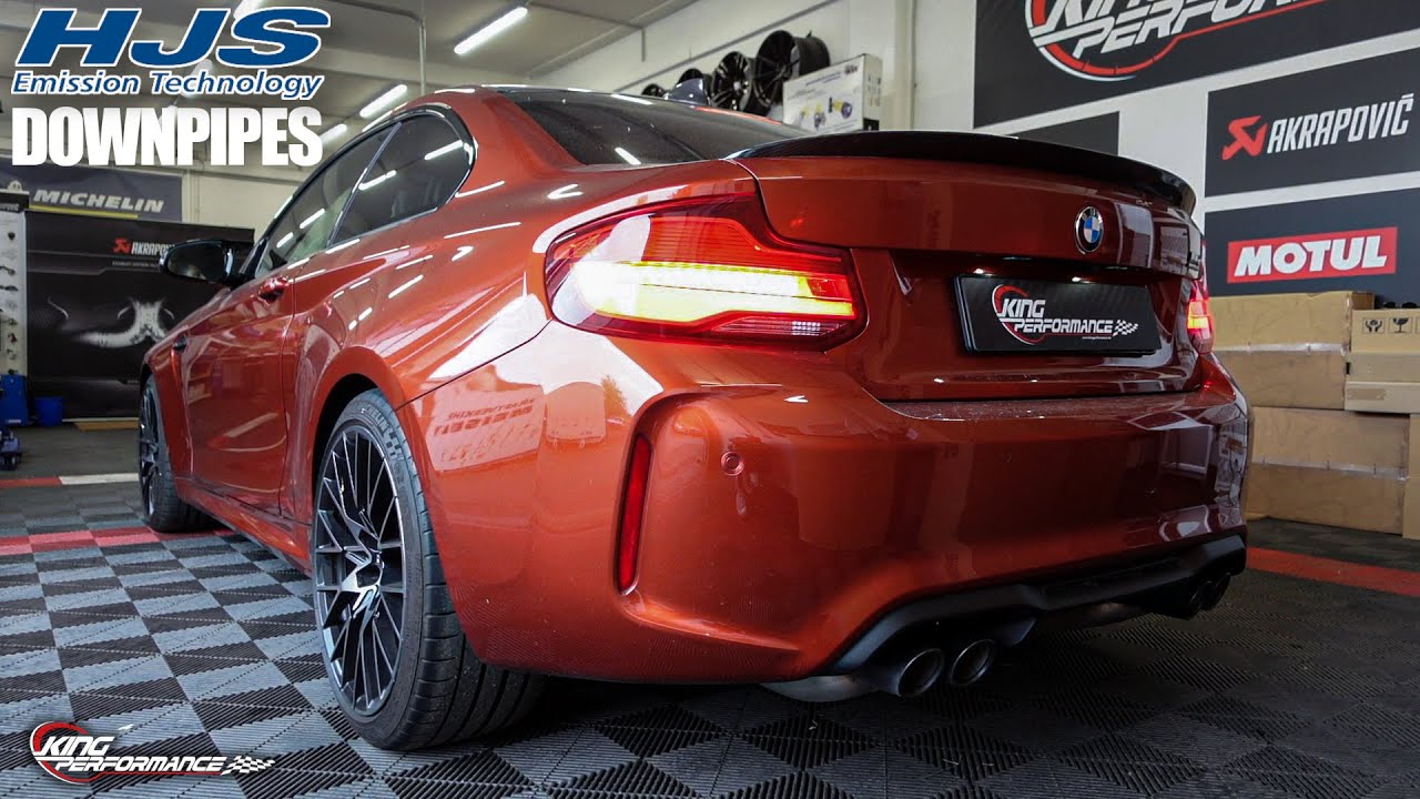 Legal HJS Ece Downpipes passend für BMW M2 Competition mit OPF S55 / Sound mit Serien Abgasanlage