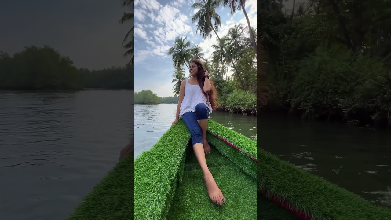 Honnavar backwater boating, Karnataka #travel #boating #backwater #coconuttrees