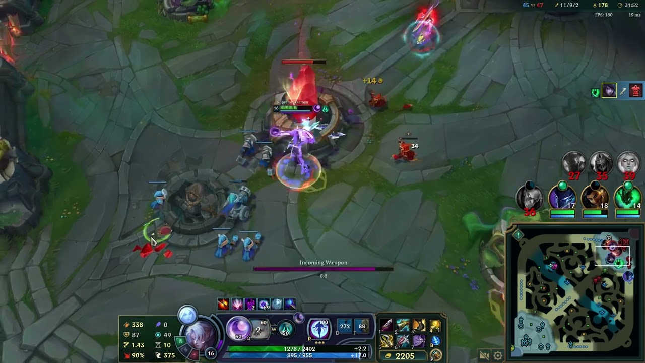 Aphelios vs fed zed (outplay)