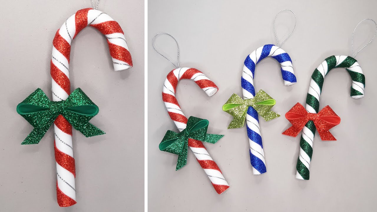 Hermosos bastones navideños para decorar el árbol de navidad