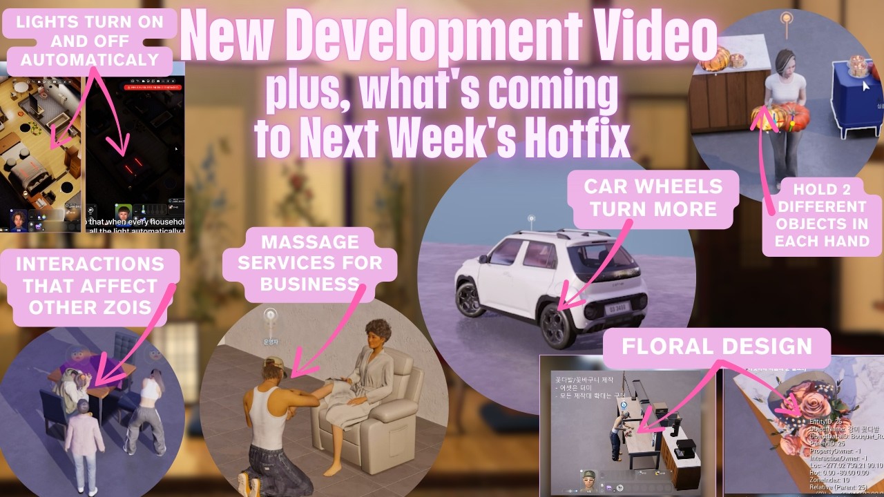 inZOI: New Development Video plus A hotfix that is coming NEXT WEEK!