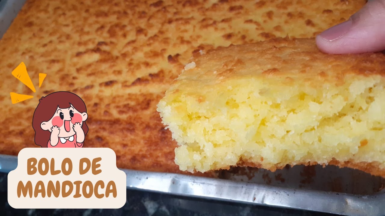 BOLO DE MANDIOCA DE LIQUIDIFICADOR SEM TRIGO - Cassava Cake in a Blender (Without Wheat Flour!)