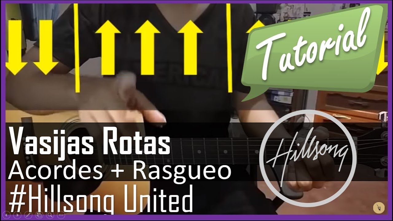 Vasijas rotas tutorial con guitarra acustica | Broken Vessels guitar lesson| curso para guitarra