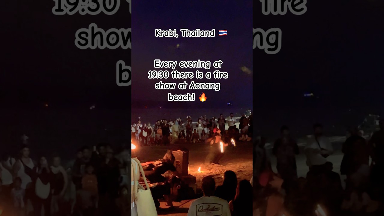 Fire show at Krabi beach😍 #krabi #krabibeach #travel #indiantraveller #fireshorts #fireshow #trend