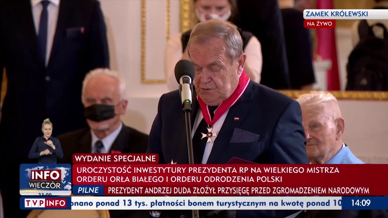 Uroczystość Inwestytury Prezydenta RP na Wielkiego Mistrza Orderu Orła Białego
