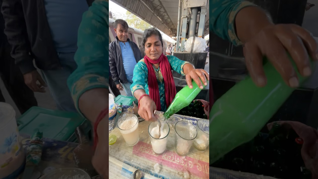 Hardworking Aunty Selling Lemon Soda of India