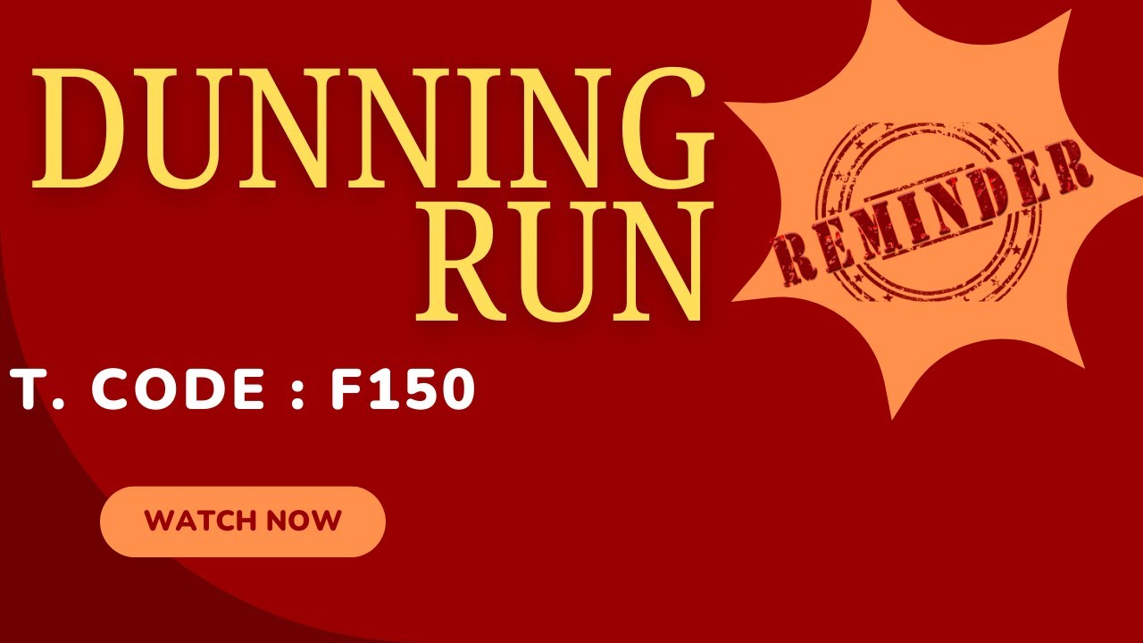 Dunning Run in SAP FI | Dunning Triggering Down Payment