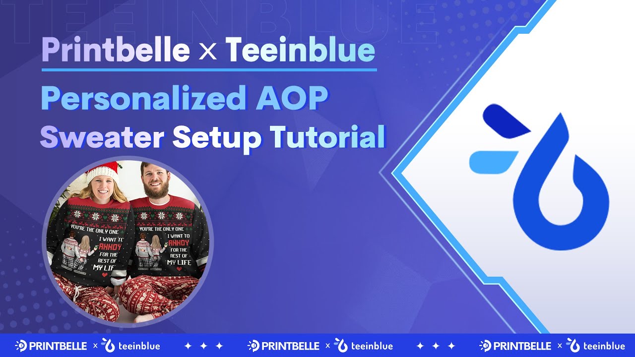 Personalized AOP Sweater Setup Tutorial via Teeinblue & Printbelle