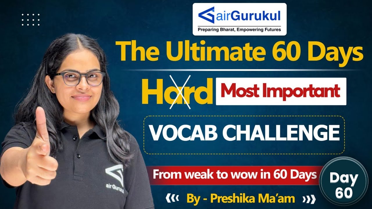 SSC Vocabulary Day 60 | 60-Day English Challenge | Score High in CGL, CHSL & MTS | #airGurukul