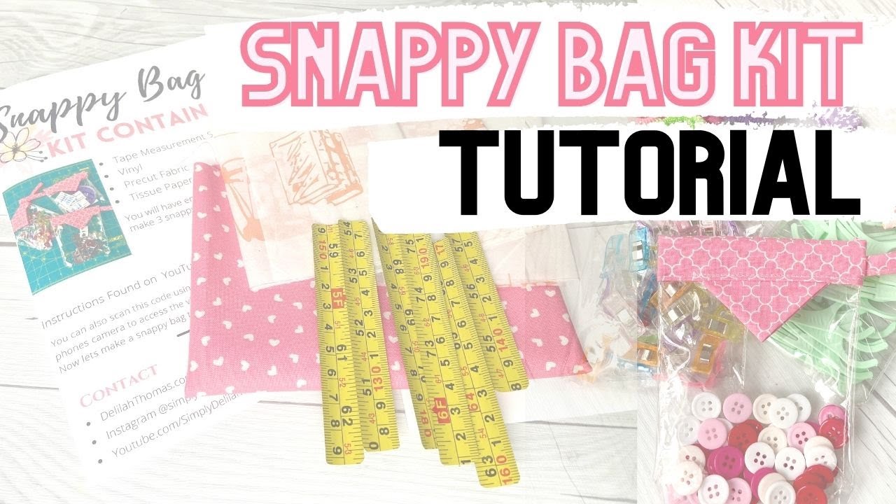 VINYL SNAPPY BAG TUTORIAL. SEW A CLEAR SNAPPY BAG, EASY SEWING PROJECT KIT