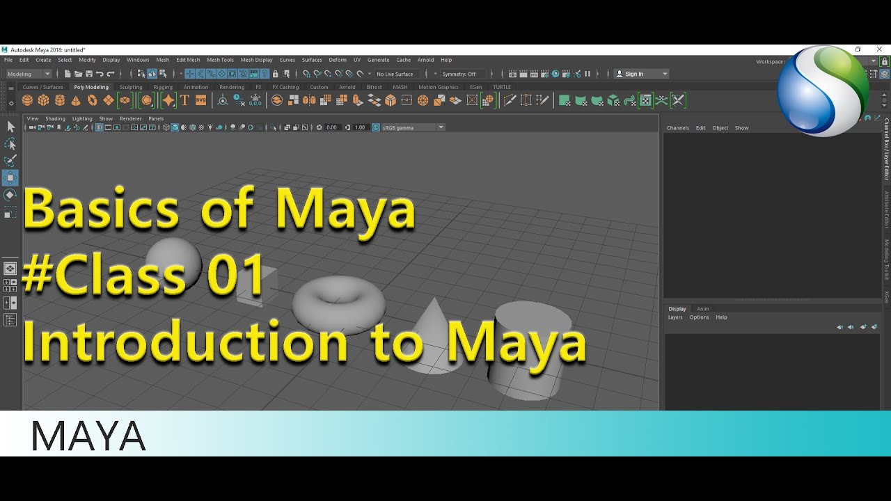 Basics Of Autodesk Maya #Class 01 | Introduction in Autodesk Maya | User Interface In Maya