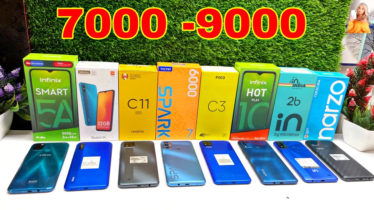 TOP 8 Best Smartphones ₹7000 To ₹9000 Budget Sep 2021 | Poco | Redmi | Realme | in | Tecno | infinix