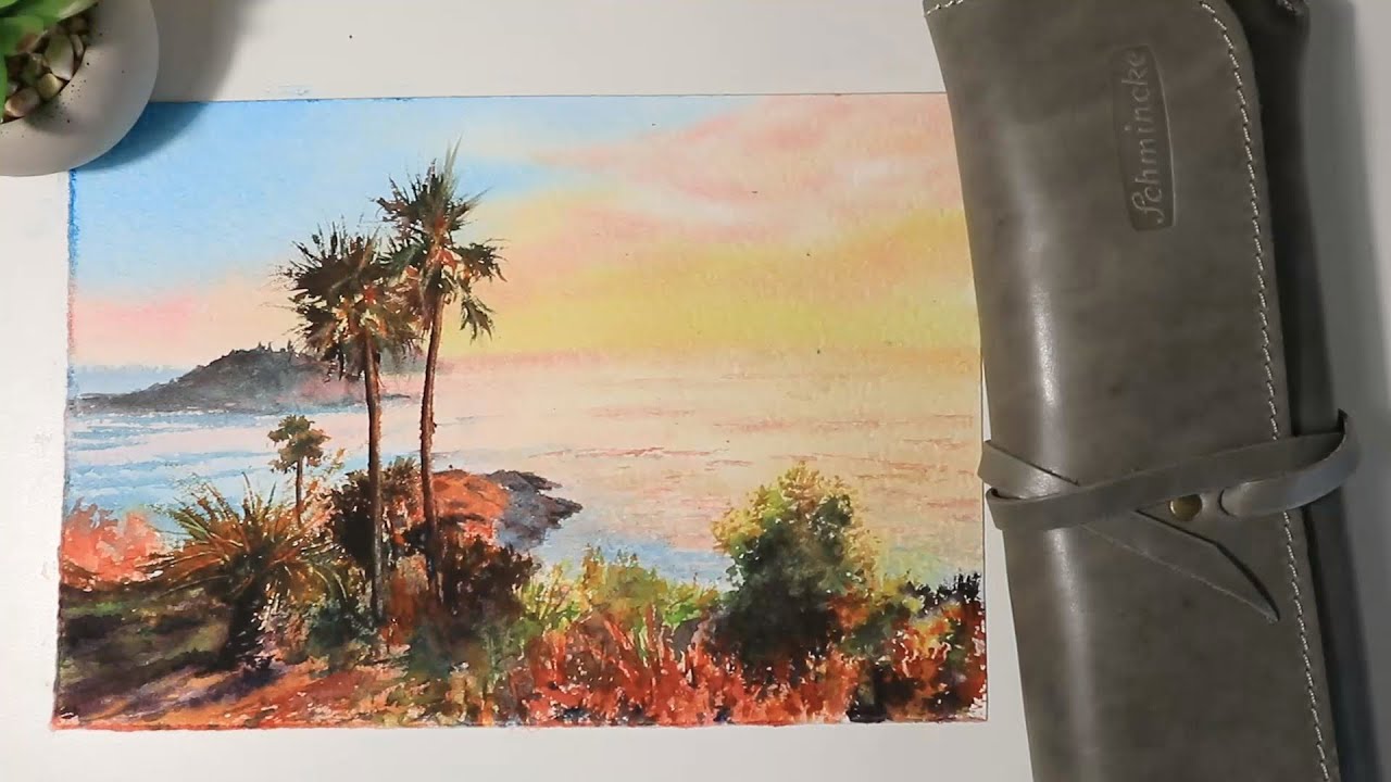 SCHMINCKE WATERCOLOR UNBOXING, SWATCHING & PAINTING DEMO