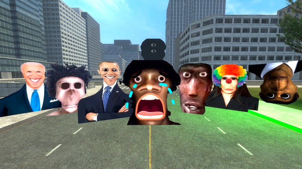 Goofy Ahh Family, Rosalia Bizochito, Obunga Family, And Angry Munci Nextbot Gmod