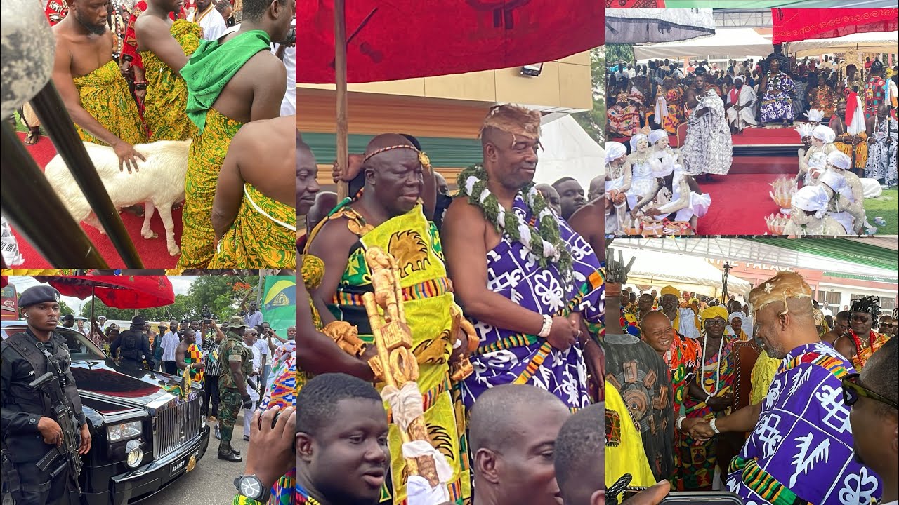 Otumfuo Asantehene shakes Accra with is heavy arrival to the Ga Mantse palace👑