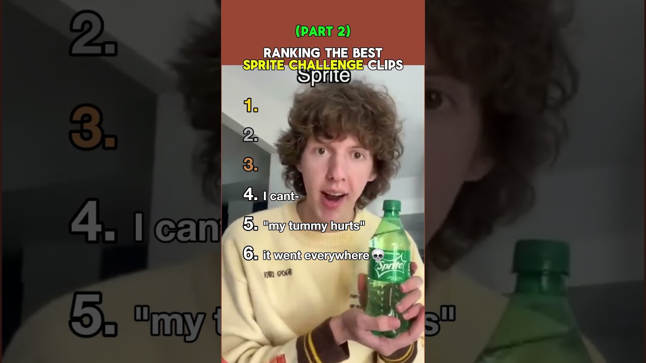 Рейтинг САМЫХ СМЕШНЫХ моментов Sprite Challenge (часть 2) #шорты