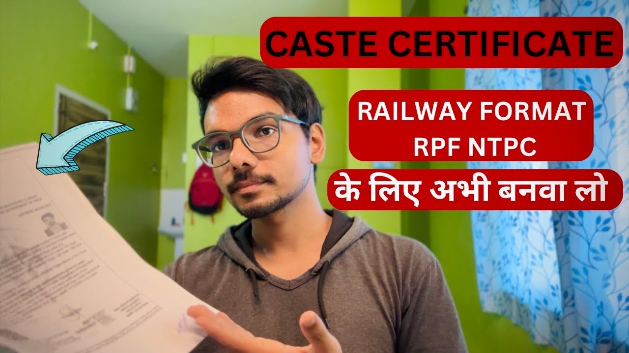 Railway Format Caste Certificate For Railway | कैसे बनवायें | Before Crucial Date