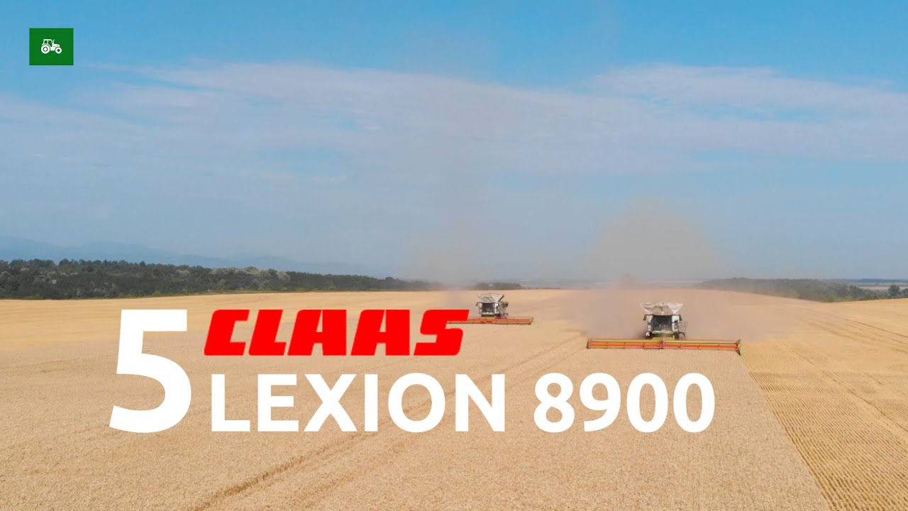 5 CLAAS LEXION 8900 от РАПИД КБ  работят в България!