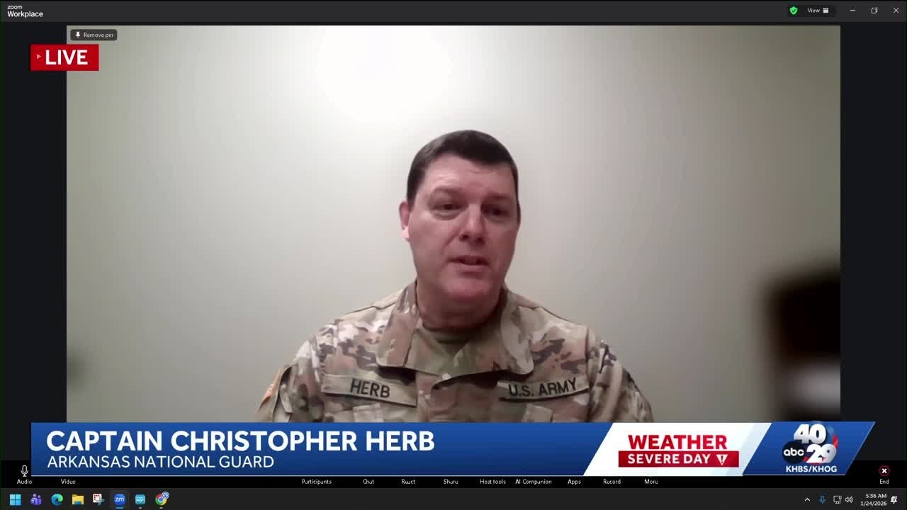 Arkansas National Guard works to help stranded motorists in winter weather