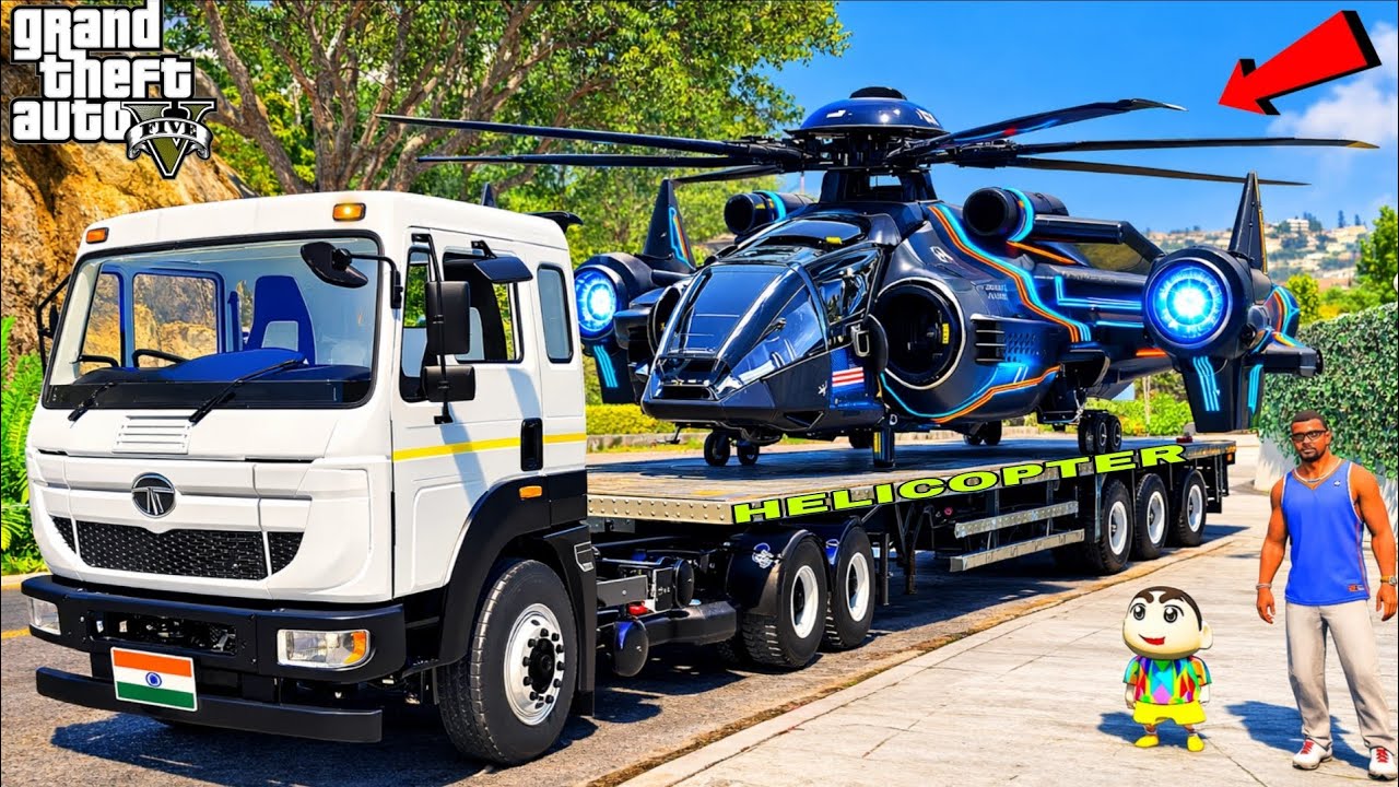 Franklin And Shin-chan Purchase New Helicopter IN GTA-5 🔥