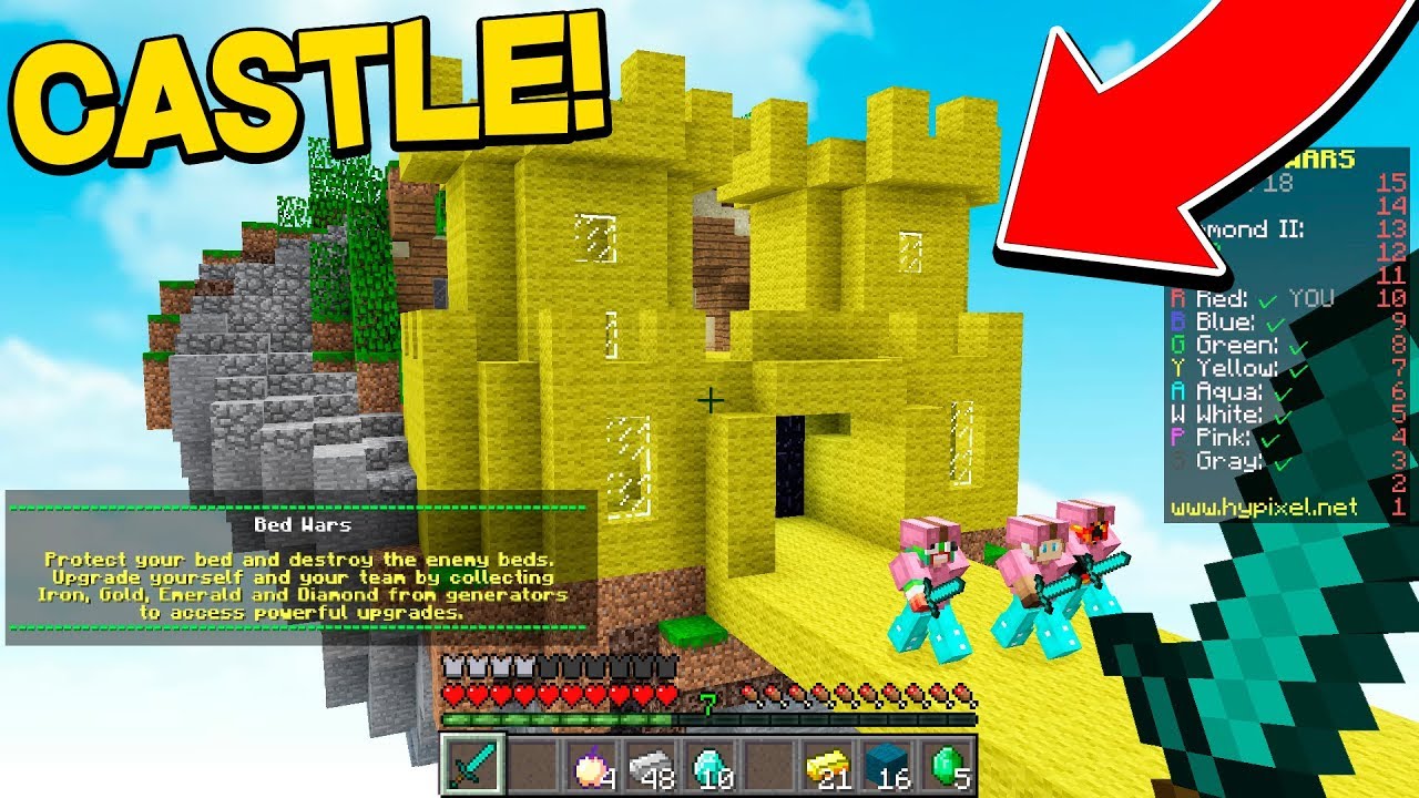 BUILDING WORLD'S BIGGEST CASTLE IN MINECRAFT BED WARS! (MINECRAFT EDUCATION EDITION)