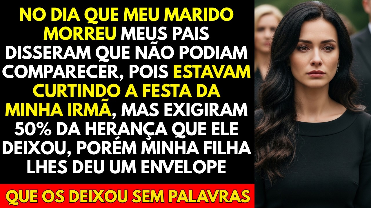 No Dia Que Meu Marido Morreu Meu Pai Disseram Que Não Podiam Comparecer, Pois Estavam...