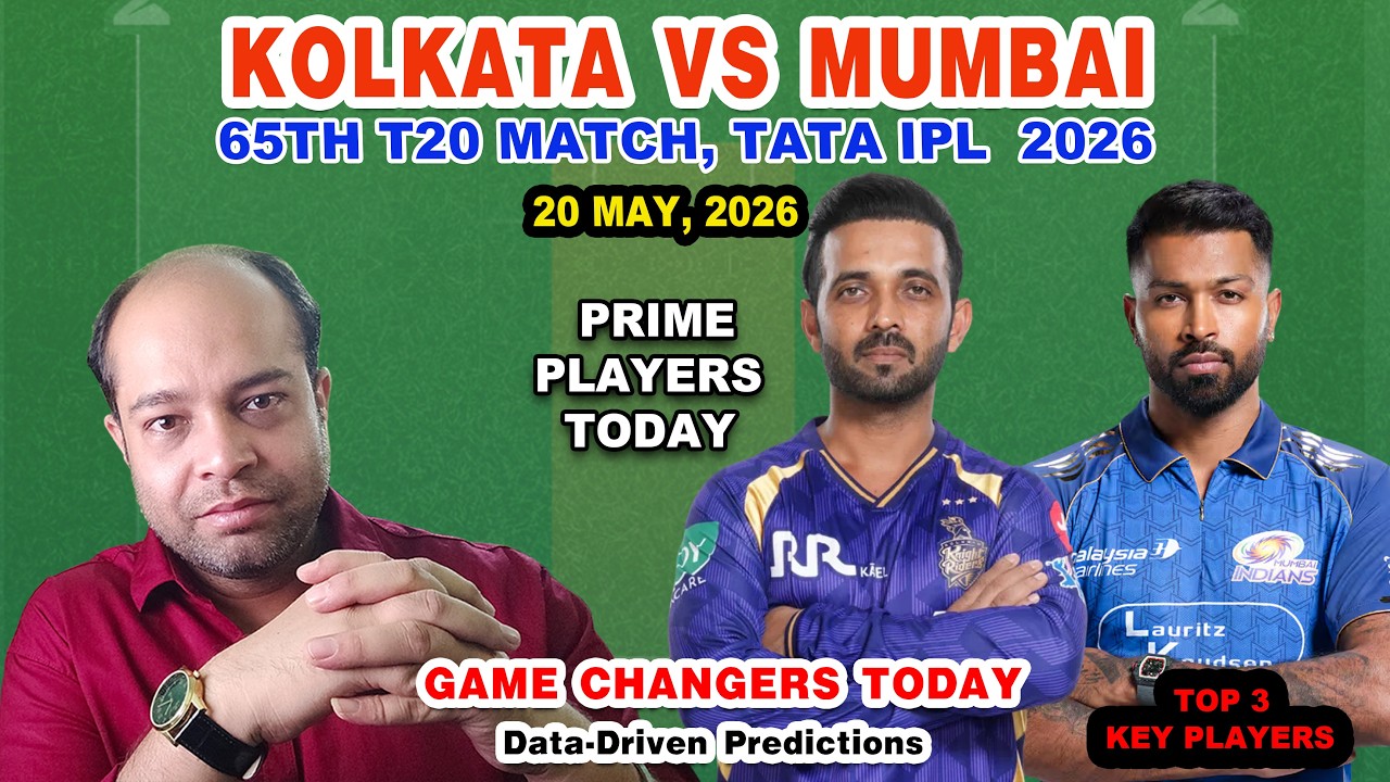 KKR vs MI Today Match Analysis🔥KKR vs MI DREAM11 Prediction🏏Toss, Match Flow, Safe + Risky GL, C/VC