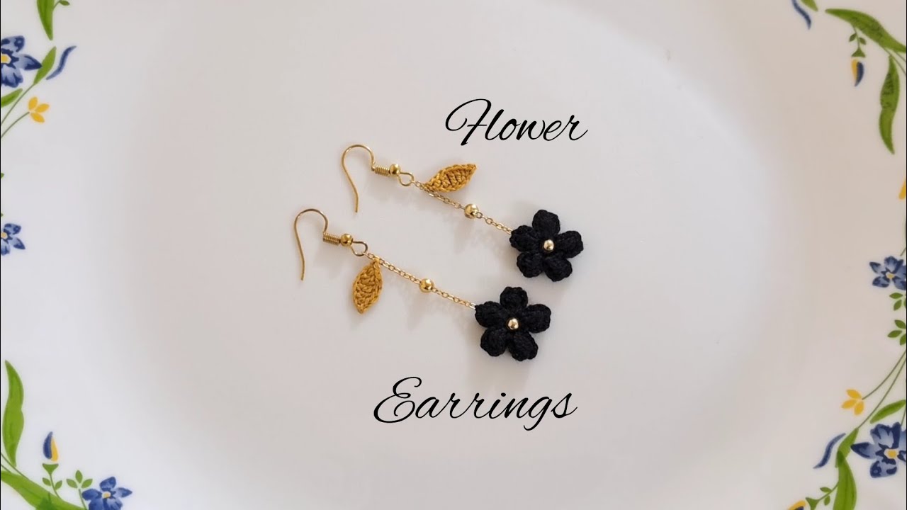 FLOWER EARRINGS | CUTE FLOWER | EASY TO MAKE | CROCHET