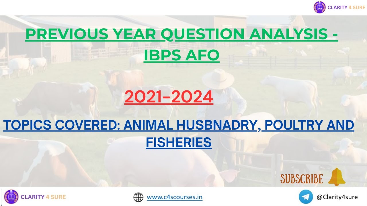 IBPS AFO 2025 Preparation | Animal Husbandry, Poultry & Fisheries | PYQ Analysis (2021–2024)