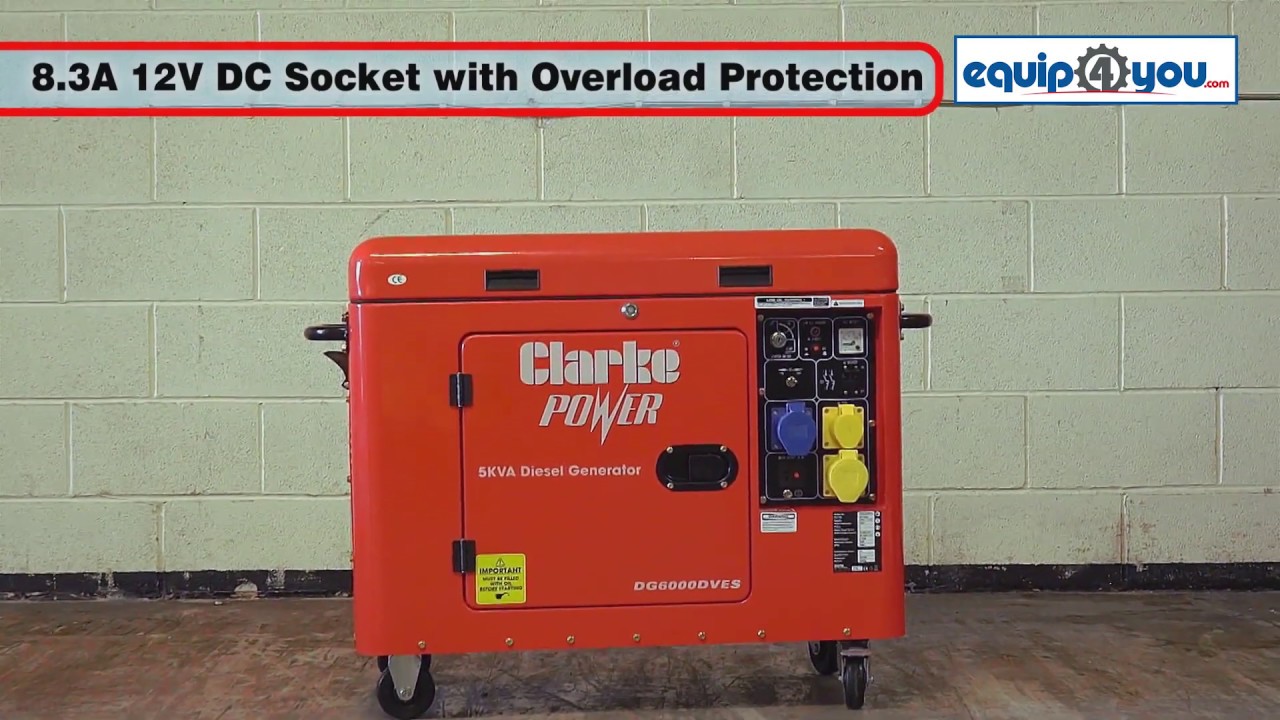 Clarke DG6000DVES 5kVA Diesel Generator Promotional Video