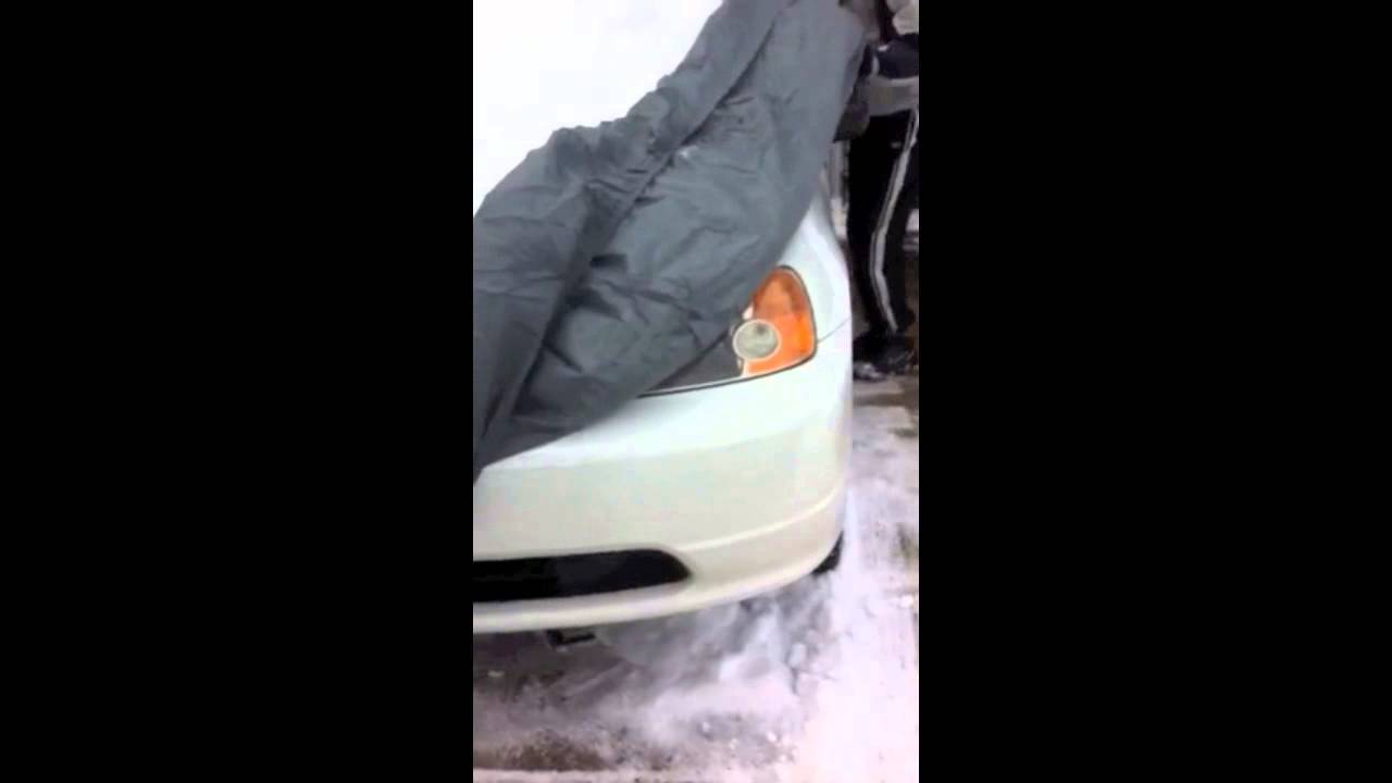 Snow Car Cover super EASY!!!