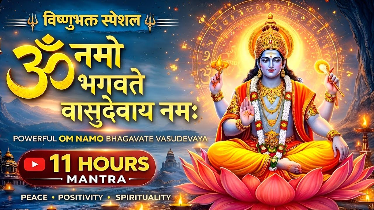 🔴 LIVE गुरुवार स्पेशल विष्णु मंत्र | ॐ नमो भगवते वासुदेवाय नमः | Powerful Vishnu Mantra 🔱