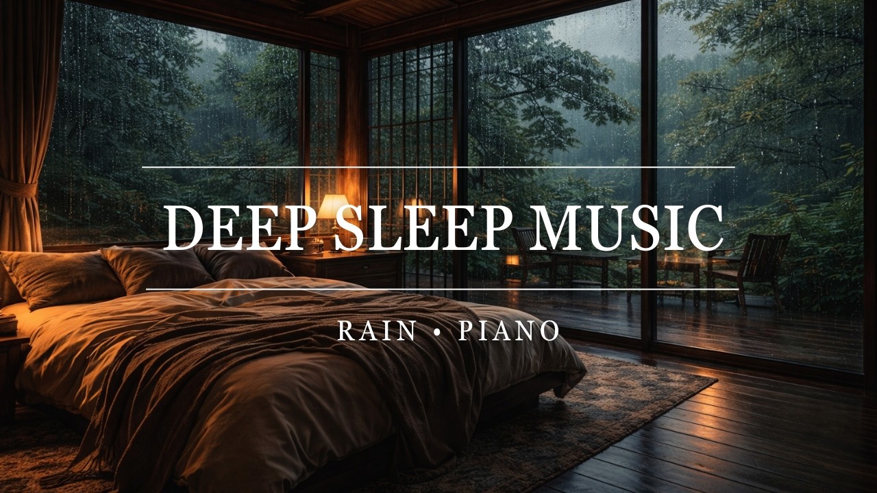 FALL INTO DEEP SLEEP INSTANTLY - Rain Sounds & Soft Piano | Stress Relief, Insomnia, Relaxation