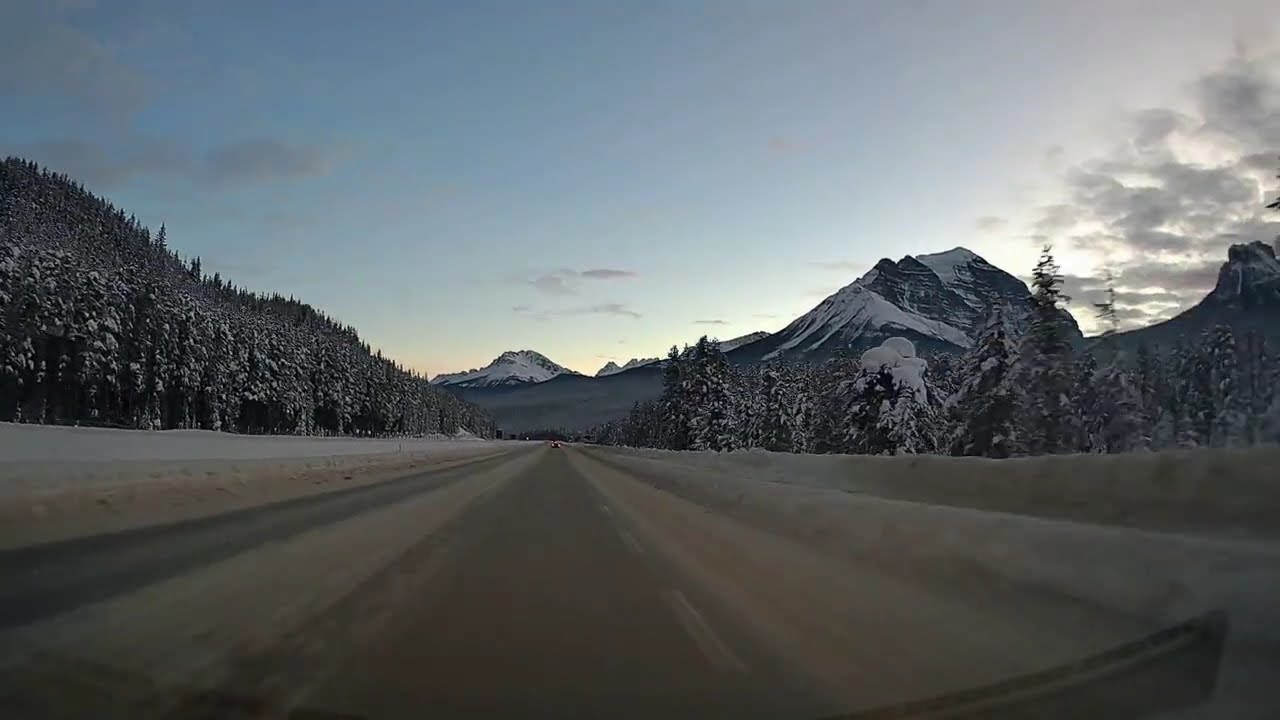 Driving through Canadian Winter Wonderland 4K