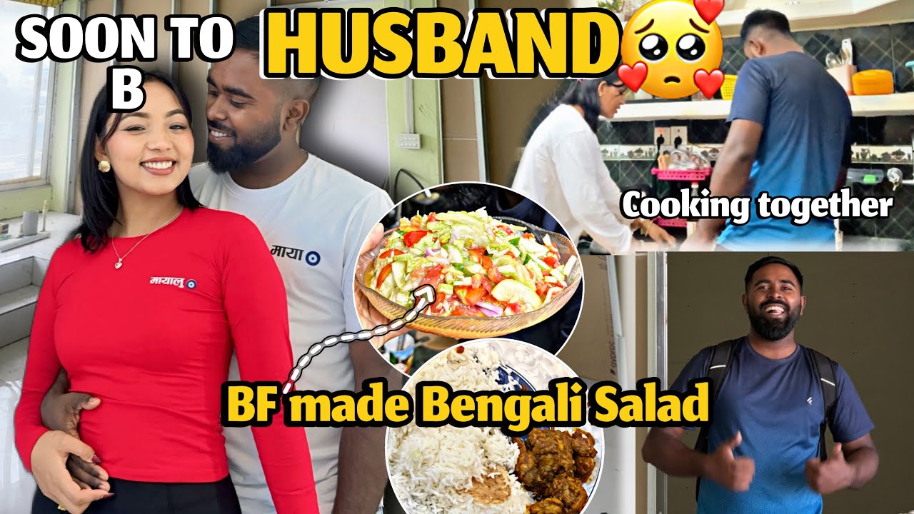 HUSBAND MATERIAL😱HE COOKED BENGALI SALAD🤤❤️* PARTITION DONE ✅ 
