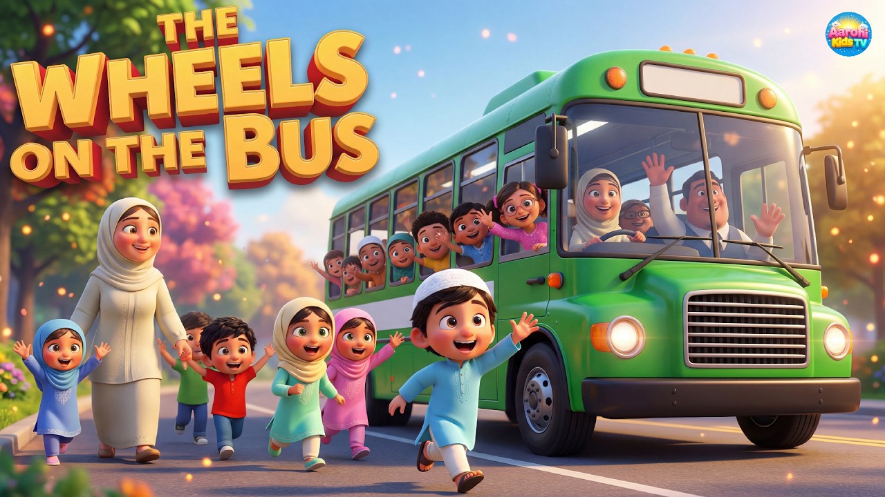 Islamic Wheels on the Bus Song for Kids | Allahu Akbar, Bismillah Nasheed | #islamiccartoon #kids