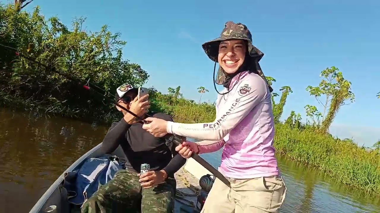 Primeiro pirarucu da vida dela