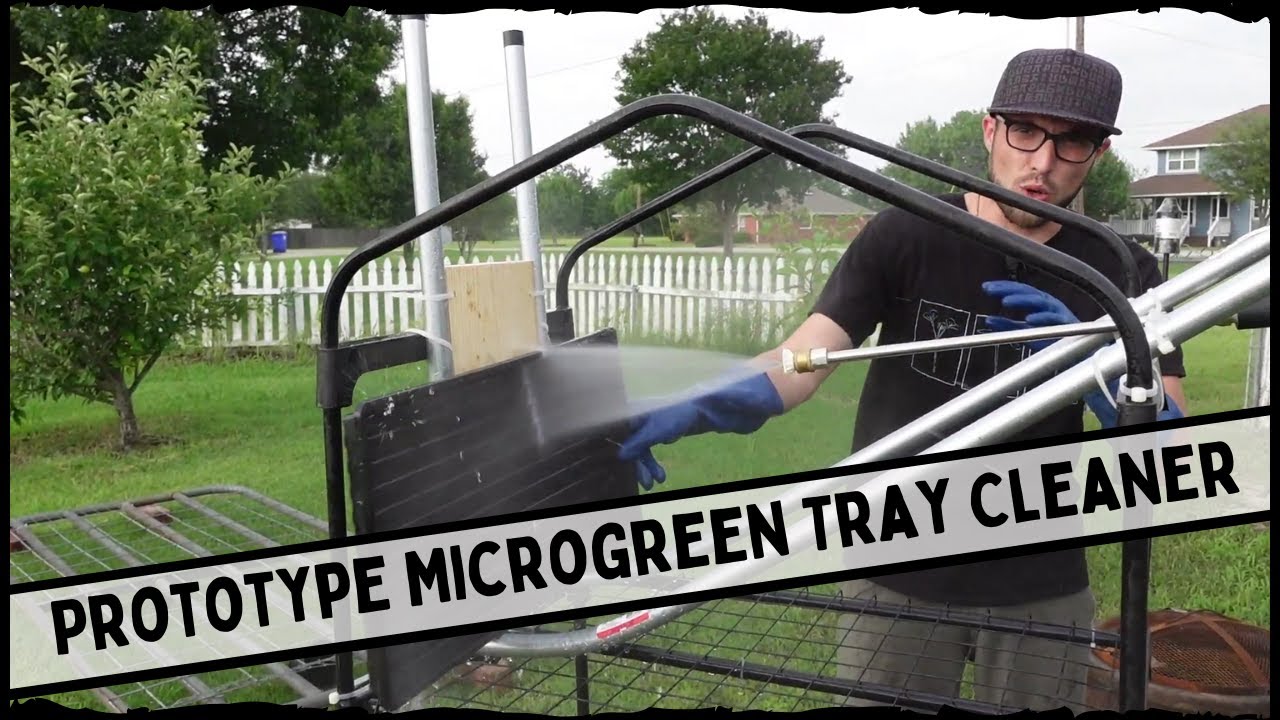 Microgreen Tray Power-washing Station V1