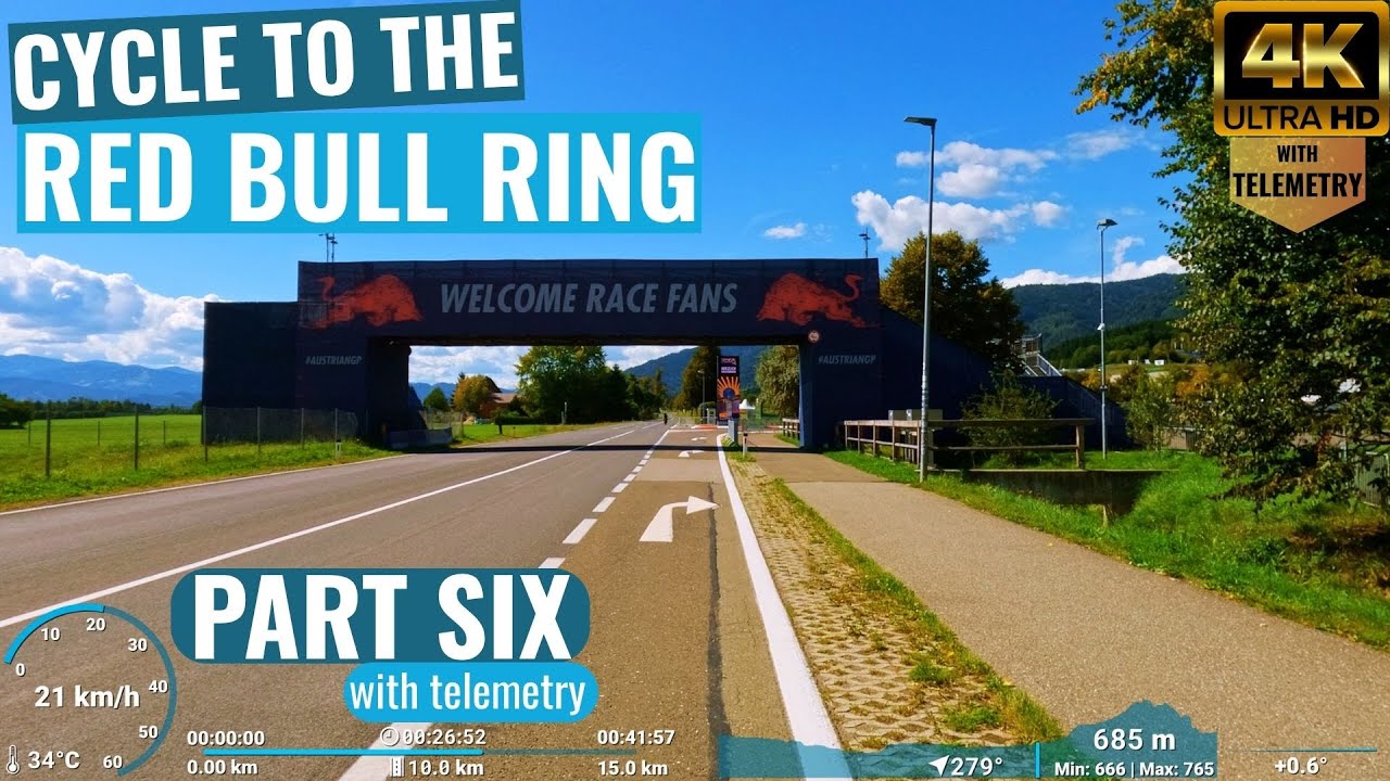 Late Summer Cycling: Weisskirchen to the Red Bull Ring 🌞😎🚴‍♂️Indoor Cycling Video 😎🌞 with telemetry