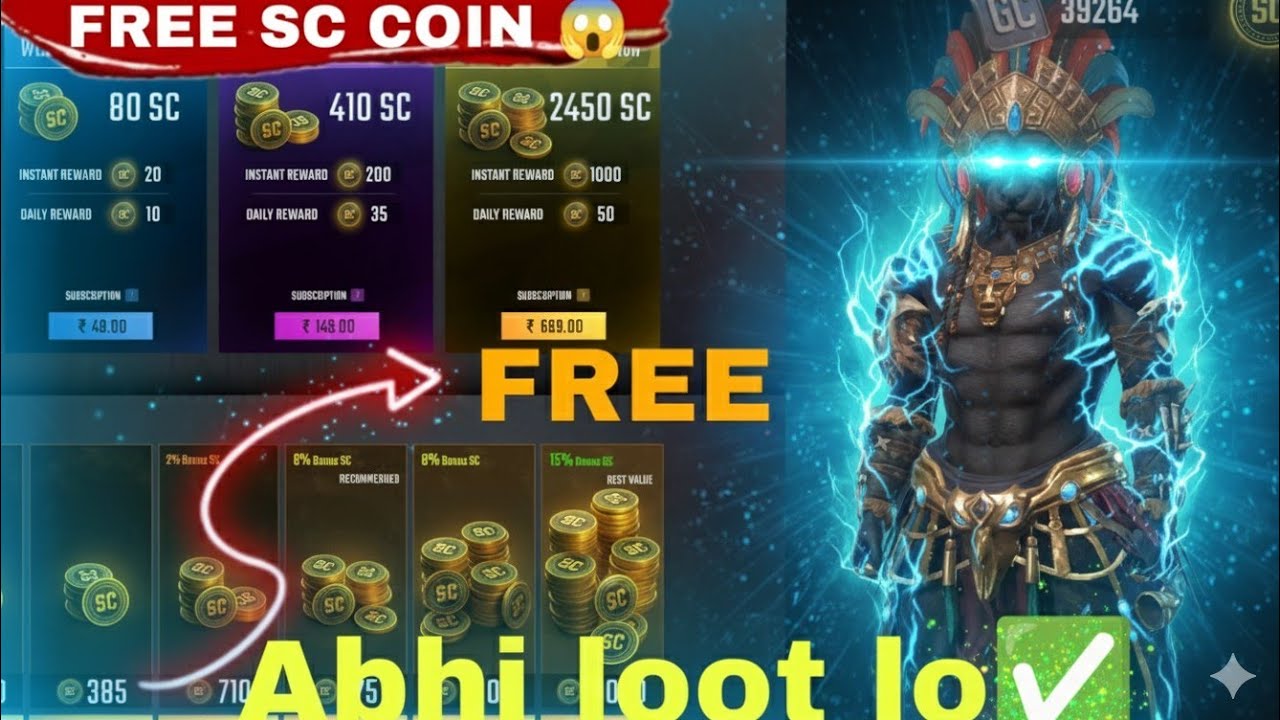 AB SABKO MELENGE FREE SC COINS😱 or FREE ROWORDS💯WORK✅
