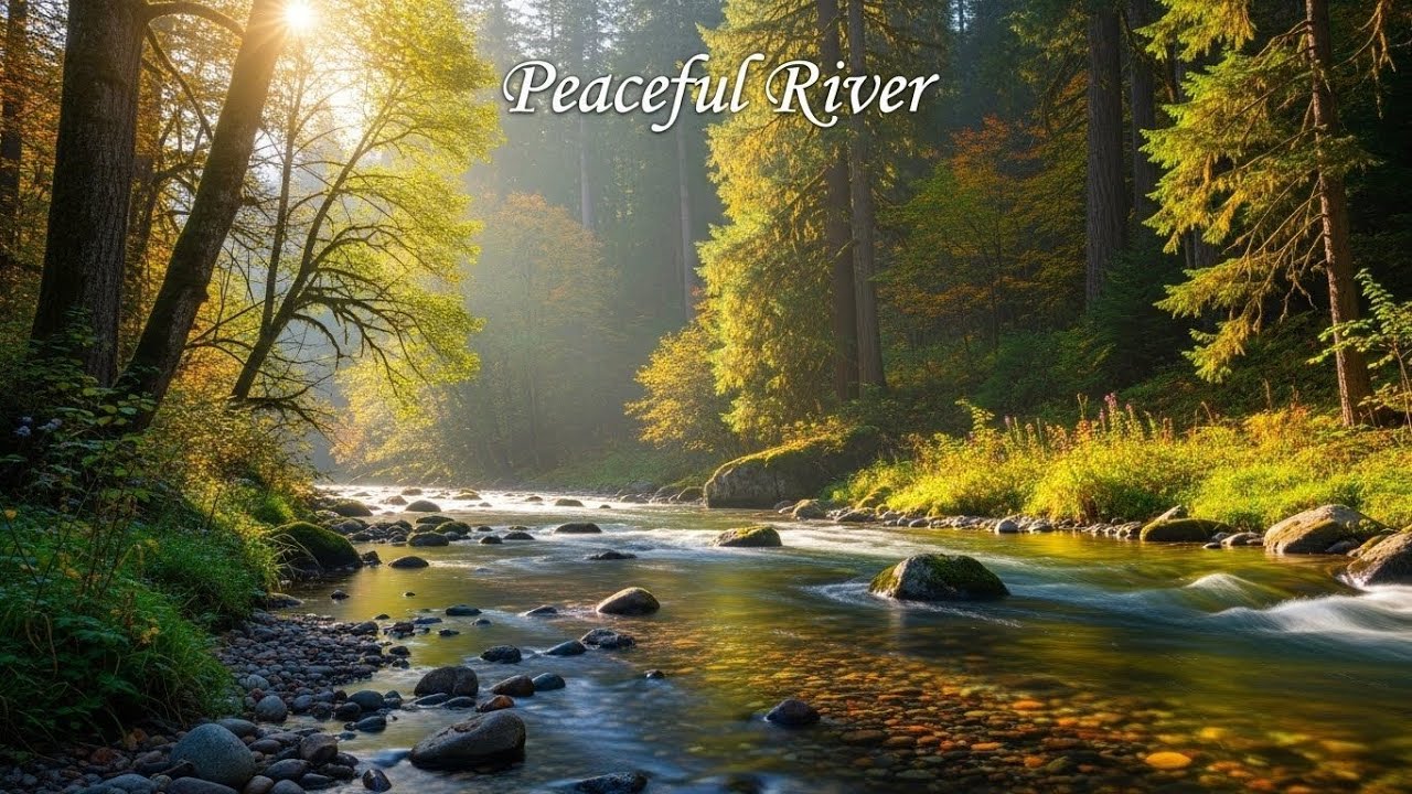 Peaceful River and Forest Ambience 🌊🌲 Flowing Water and Trees for Deep Sleep #2810