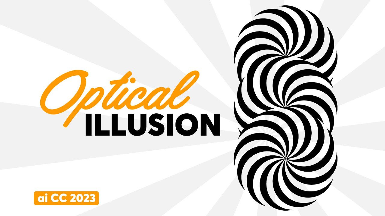 Optical Illusion Logo in Illustrator #tutorial