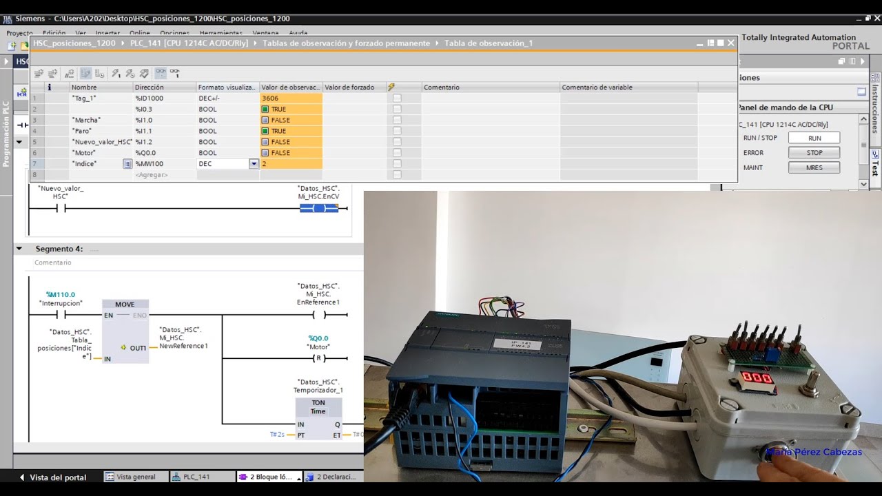 Contador rápido (HSC) con array para posicionar (CTRL_HSC_EXT)