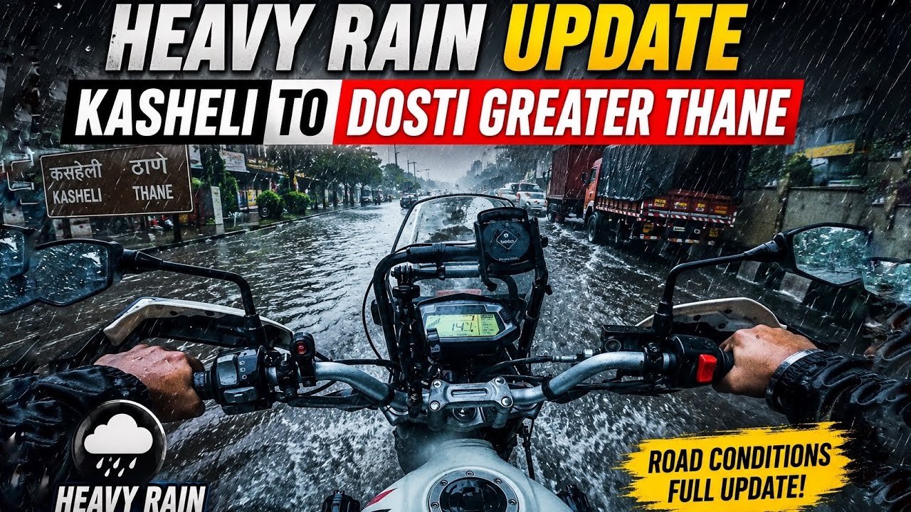 Heavy Rain Update 🌧️ | Kasheli to Dosti Greater Thane Road Condition | 6 July 2026 |