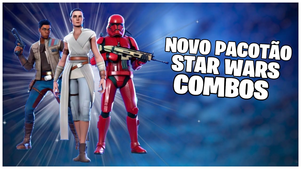 MOSTRANDO O *NOVO* PACOTÃO STAR WARS & COMBOS | FORTNITE