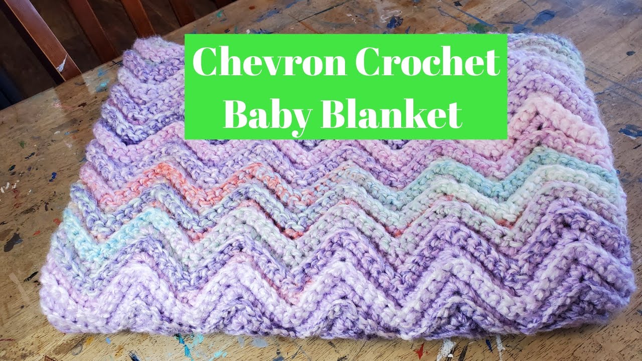 Chevron Baby Blanket Crochet Tutorial for Beginners