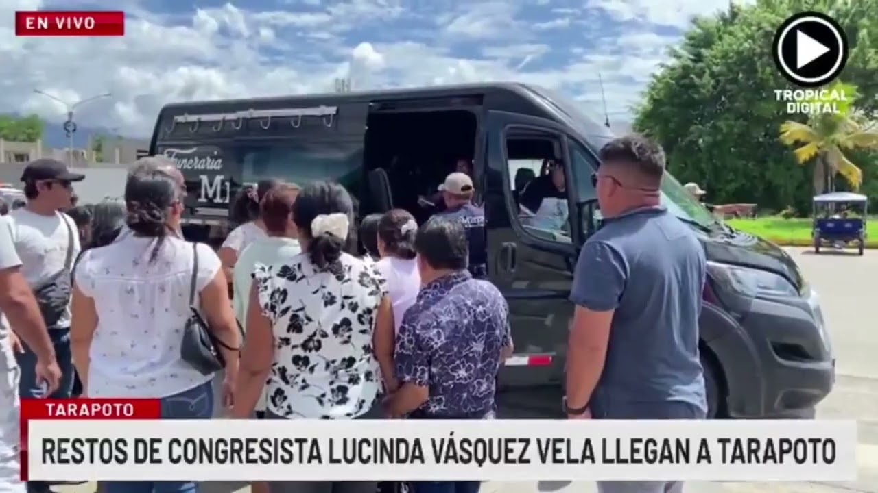 Restos mortales de parlamentaria Lucinda Vásquez Vela, llegaron ayer domingo desde Lima a Tarapoto